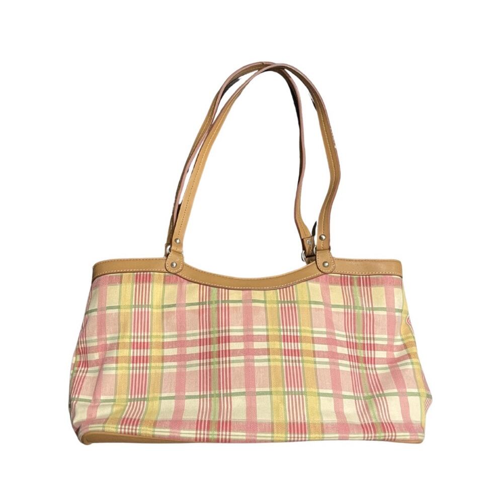 Relic Plaid Pink Yellow Shoulder HandBag 90s Y2K Vintage Purse